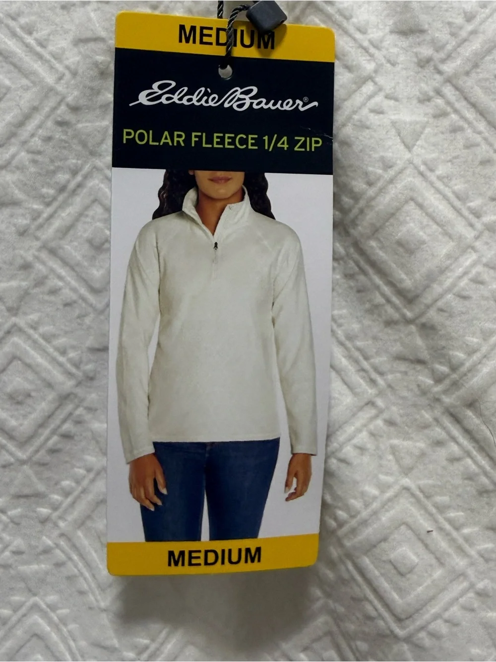 Eddie Bauer Ivory Polar Fleece 1/4 Zip